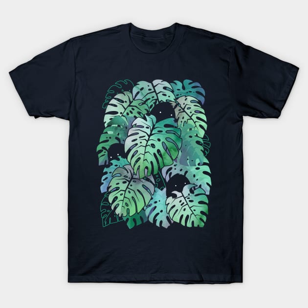 Monstera Monsters T-Shirt by littleclyde